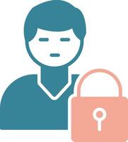 Authorization Manager Glyph Two Color Icon vector