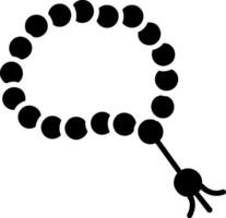 icono de dos colores de glifo tasbih vector