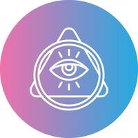 Eye Of Providence Line Gradient Circle Icon vector