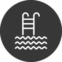 Pool Glyph Inverted Icon vector