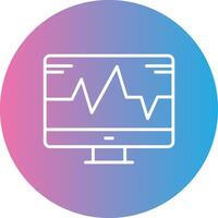 System Monitoring Line Gradient Circle Icon vector