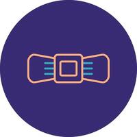 Bow Line Two Color Circle Icon vector