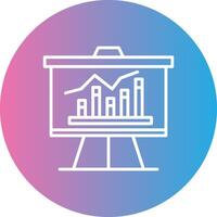 Business Graph Line Gradient Circle Icon vector