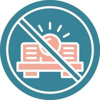 Prohibited Sign Glyph Two Color Icon vector