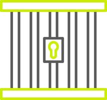 Prison Line Two Color Icon vector