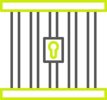 Prison Line Two Color Icon vector