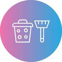 Cleaning Equipment Line Gradient Circle Icon vector