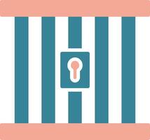 Prison Glyph Two Color Icon vector