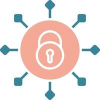 Security Connect Glyph Two Color Icon vector