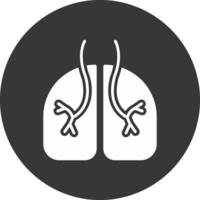 Pulmonology Glyph Inverted Icon vector