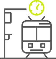 Metro Station Line Two Color Icon vector