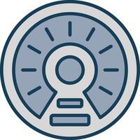 Gauge Line Filled Grey Icon vector