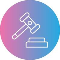 Auction Line Gradient Circle Icon vector