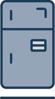 Fridge Line Filled Grey Icon vector