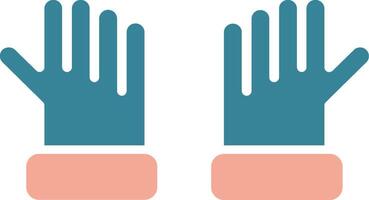 Gloves Glyph Two Color Icon vector