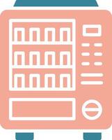 Vending Machine Glyph Two Color Icon vector