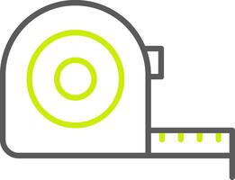 Measure Tape Line Two Color Icon vector