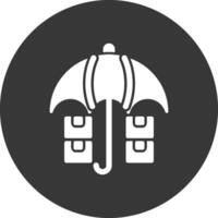 Keep Dry Glyph Inverted Icon vector