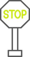 Stop Sign Line Two Color Icon vector