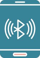 Bluetooth Glyph Two Color Icon vector