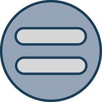 Equal Line Filled Grey Icon vector