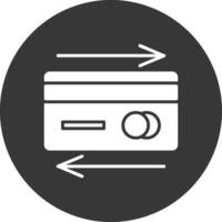 Payment Method Glyph Inverted Icon vector