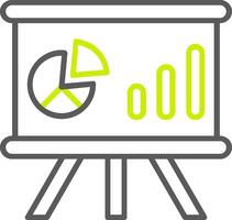 Whiteboard Line Two Color Icon vector