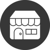 Market Place Glyph Inverted Icon vector