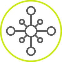 Network Hub Line Two Color Icon vector