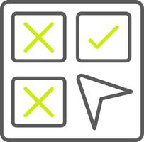 Selection Line Two Color Icon vector