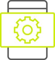 Mobile Optimization Line Two Color Icon vector