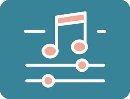 Music And Multimeda Glyph Two Color Icon vector