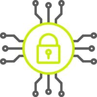 Network Security Line Two Color Icon vector