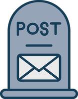 Post It Line Filled Grey Icon vector