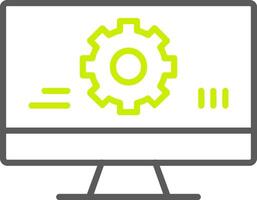 Monitoring Software Line Two Color Icon vector