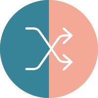 Shuffle Glyph Two Color Icon vector