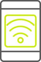 Mobile Connection Line Two Color Icon vector