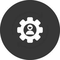 Rotaion Glyph Inverted Icon vector