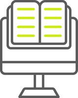 OnLine Two Color Learning Line Two Color Icon vector