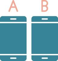Ab Testing Glyph Two Color Icon vector