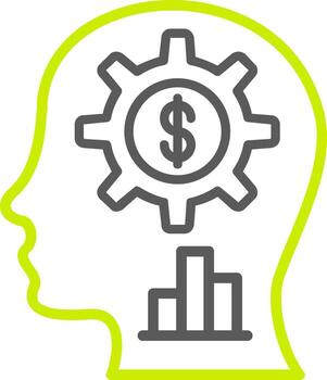 Mind system Line Two Color Icon vector