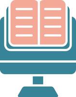 OnGlyph Two Color Learning Glyph Two Color Icon vector