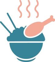 Bowl Glyph Two Color Icon vector