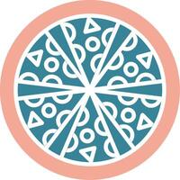 Pizza Glyph Two Color Icon vector