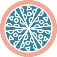 Pizza Glyph Two Color Icon vector