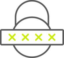 Security Password Line Two Color Icon vector
