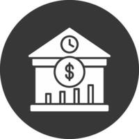 Savings Glyph Inverted Icon vector