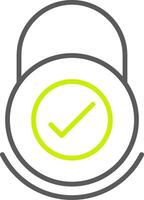 Security Check Line Two Color Icon vector