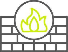 Firewall Line Two Color Icon vector