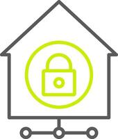 Home Network Security Line Two Color Icon vector